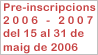 Curs 2006/2007 Escola Municipal de Música Robert Gerhard. Preinscripció del 15 al 31 de maig